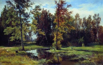 Landscapes Painting - birch forest 1871 classical landscape Ivan Ivanovich trees